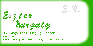 eszter murguly business card